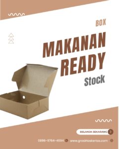 Grosir Tas Kertas Box Makanan Ready Stock