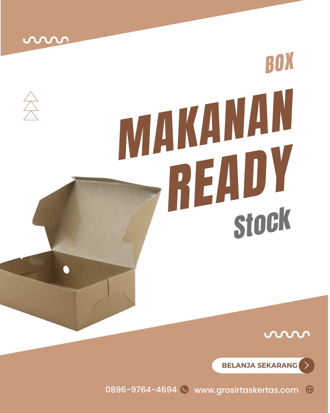 Grosir Tas Kertas Box Makanan Ready Stock